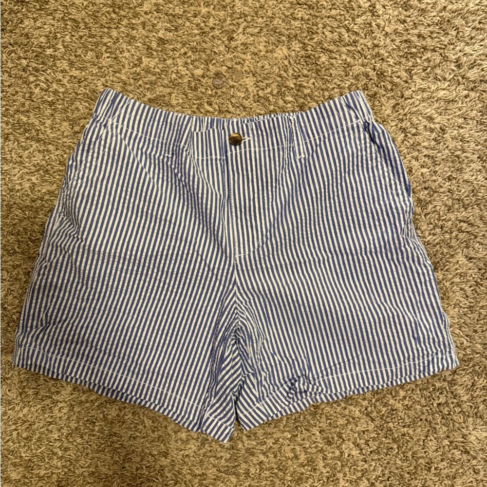 Old Navy Blue and White Striped Women's Shorts